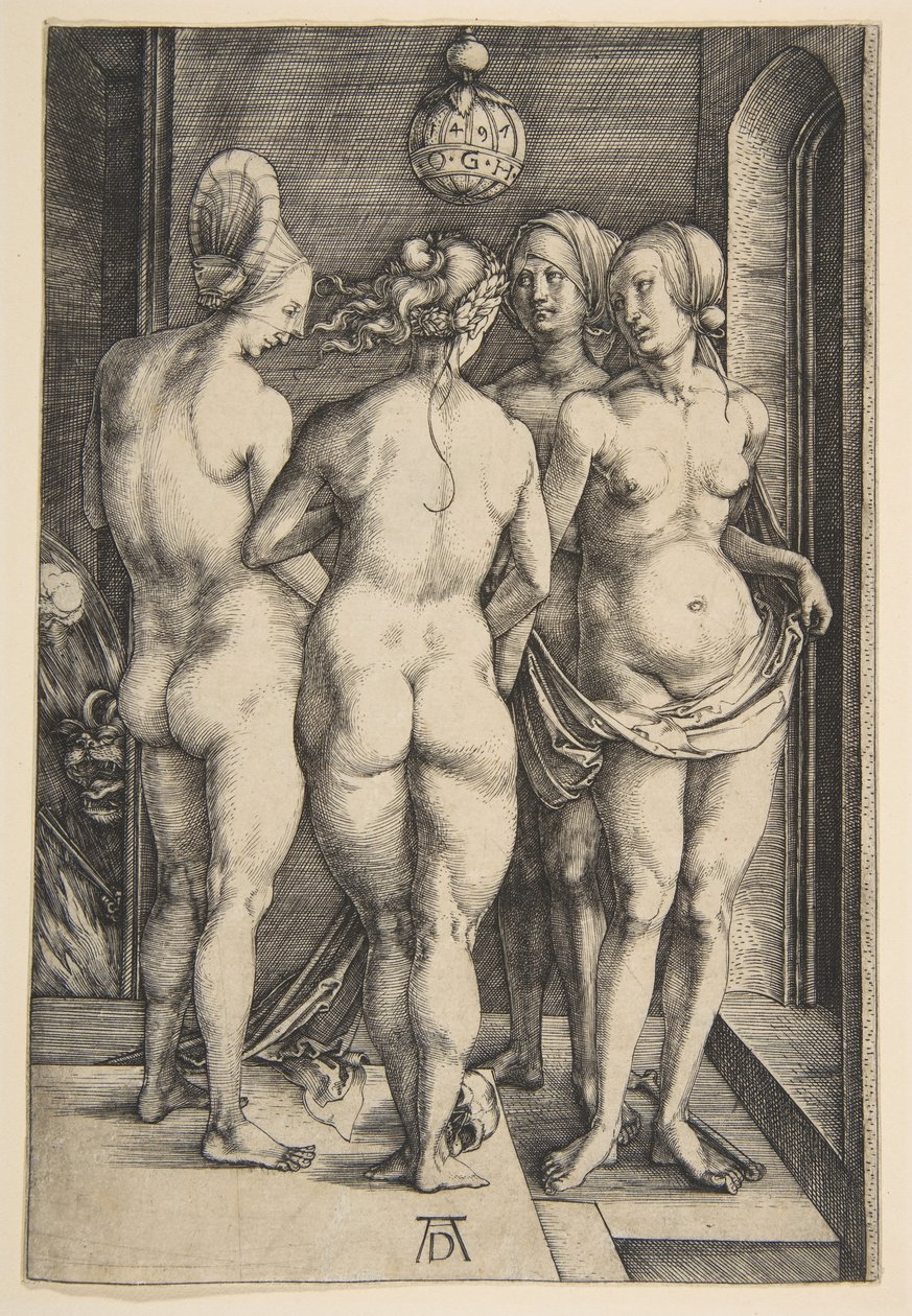 Vier nackte Frauen, 1497 von Albrecht Dürer