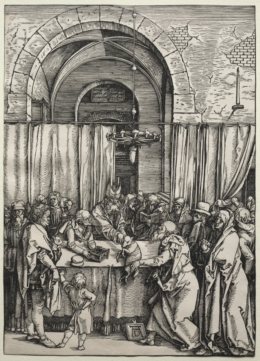 Joachims Opfer wird vom Hohepriester abgelehnt von Albrecht Dürer