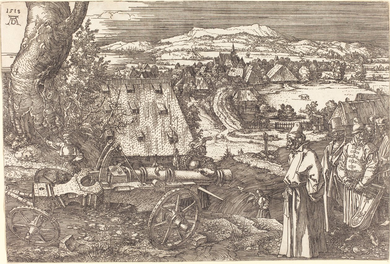 Landschaft mit einer Kanone, 1518 von Albrecht Dürer