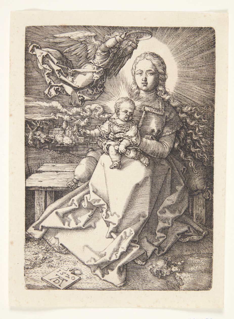 Madonna von einem Engel gekrönt von Albrecht Dürer