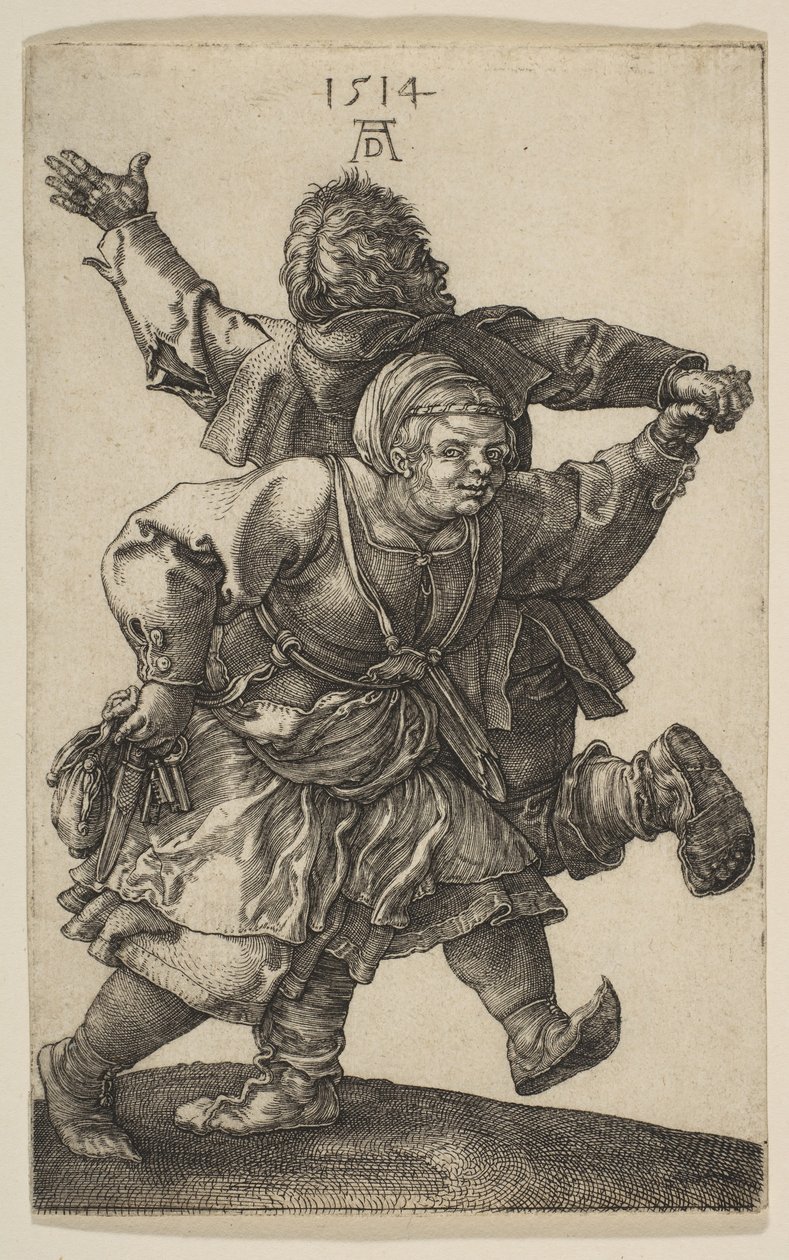 Bauerntanzpaar, 1514 von Albrecht Dürer