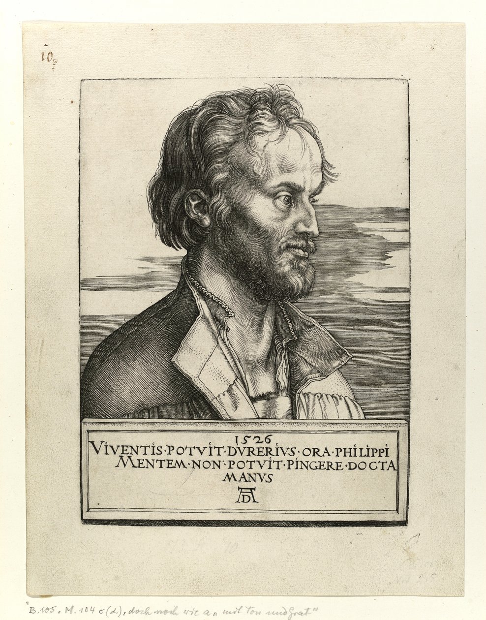 Porträt von Philipp Melanchthon, 1526 von Albrecht Dürer