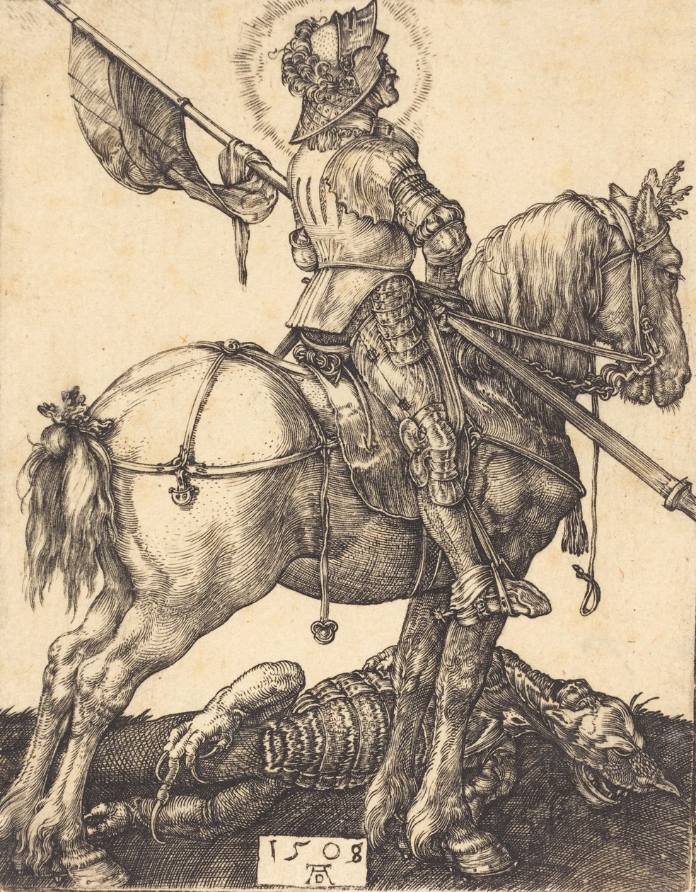 Sankt Georg zu Pferd, 1508 von Albrecht Dürer