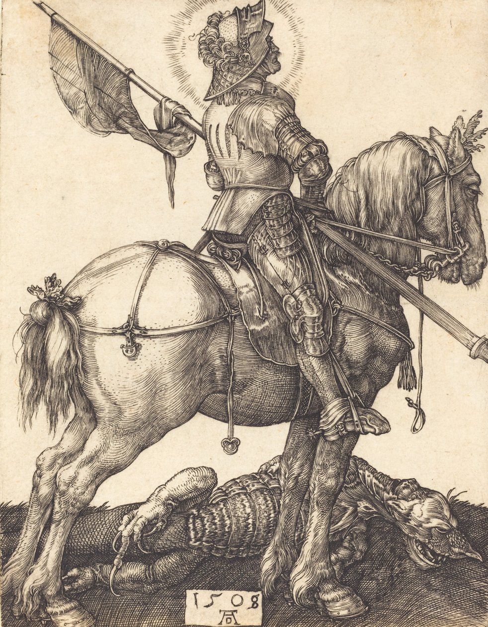 Sankt Georg zu Pferd, 1508 von Albrecht Dürer