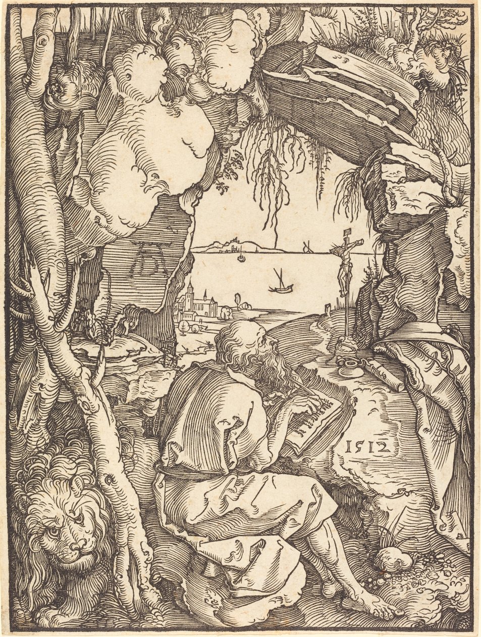 Heiliger Hieronymus in einer Höhle von Albrecht Dürer