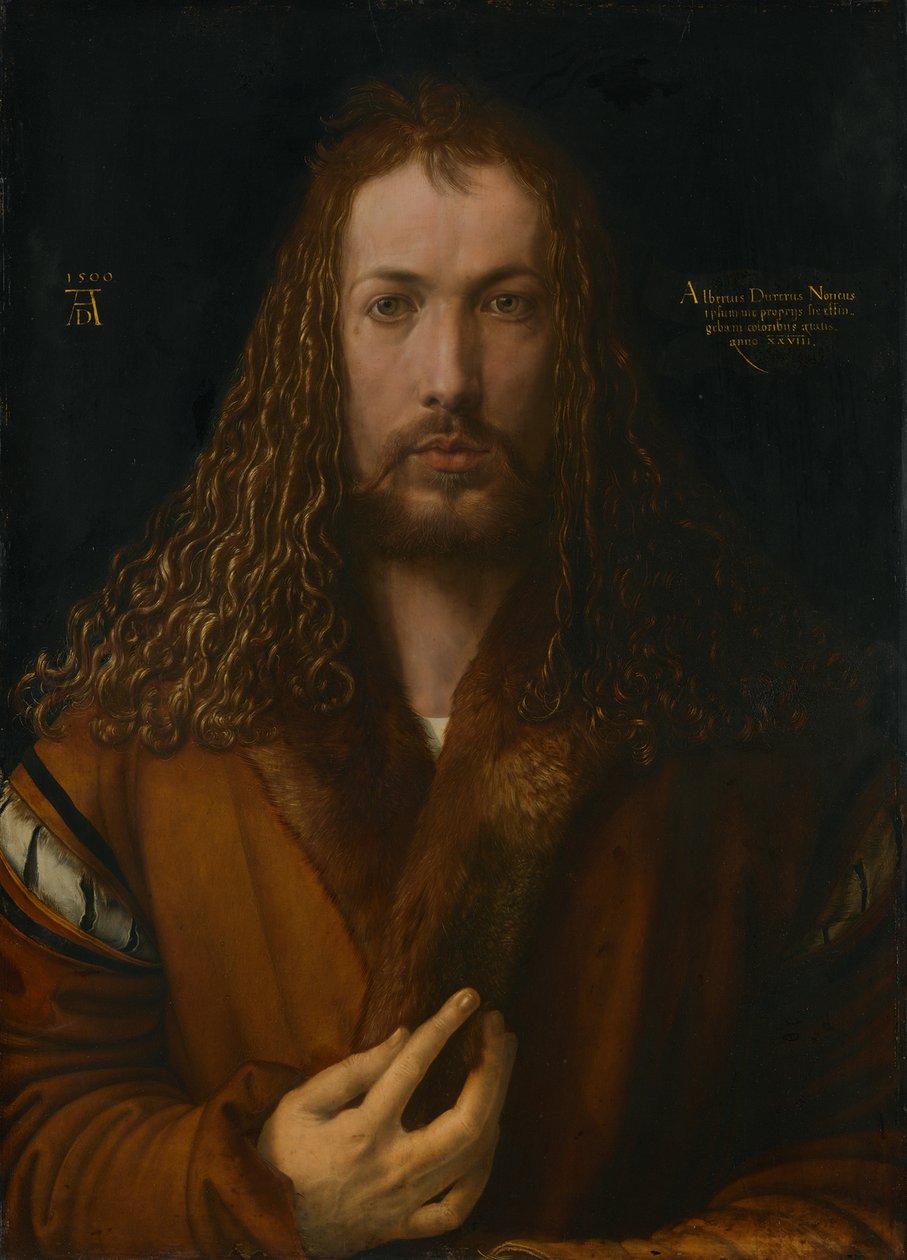Selbstporträt in einem Pelzrock, 1500 von Albrecht Dürer