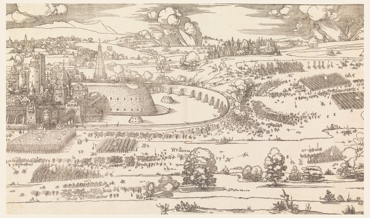 Belagerung einer Stadt (Teil 1) von Albrecht Dürer