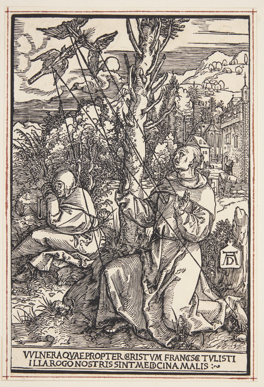 Der heilige Franziskus empfängt die Stigmata von Albrecht Dürer