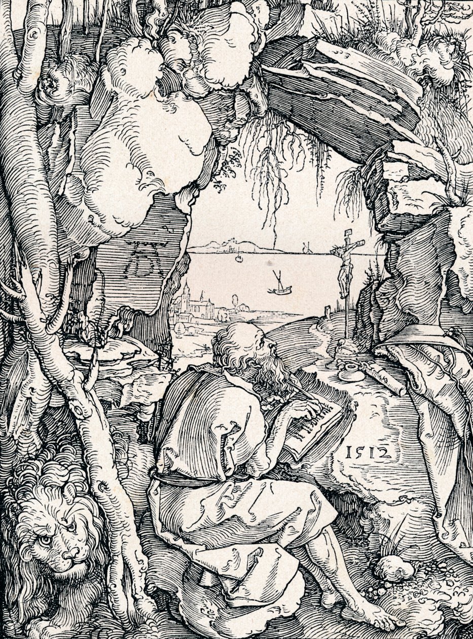 St. Hieronymus in einer Höhle, 1512 von Albrecht Dürer