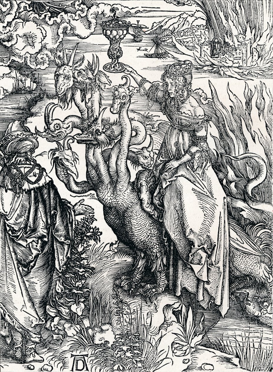 Die babylonische Hure, 1498, 1906 von Albrecht Dürer