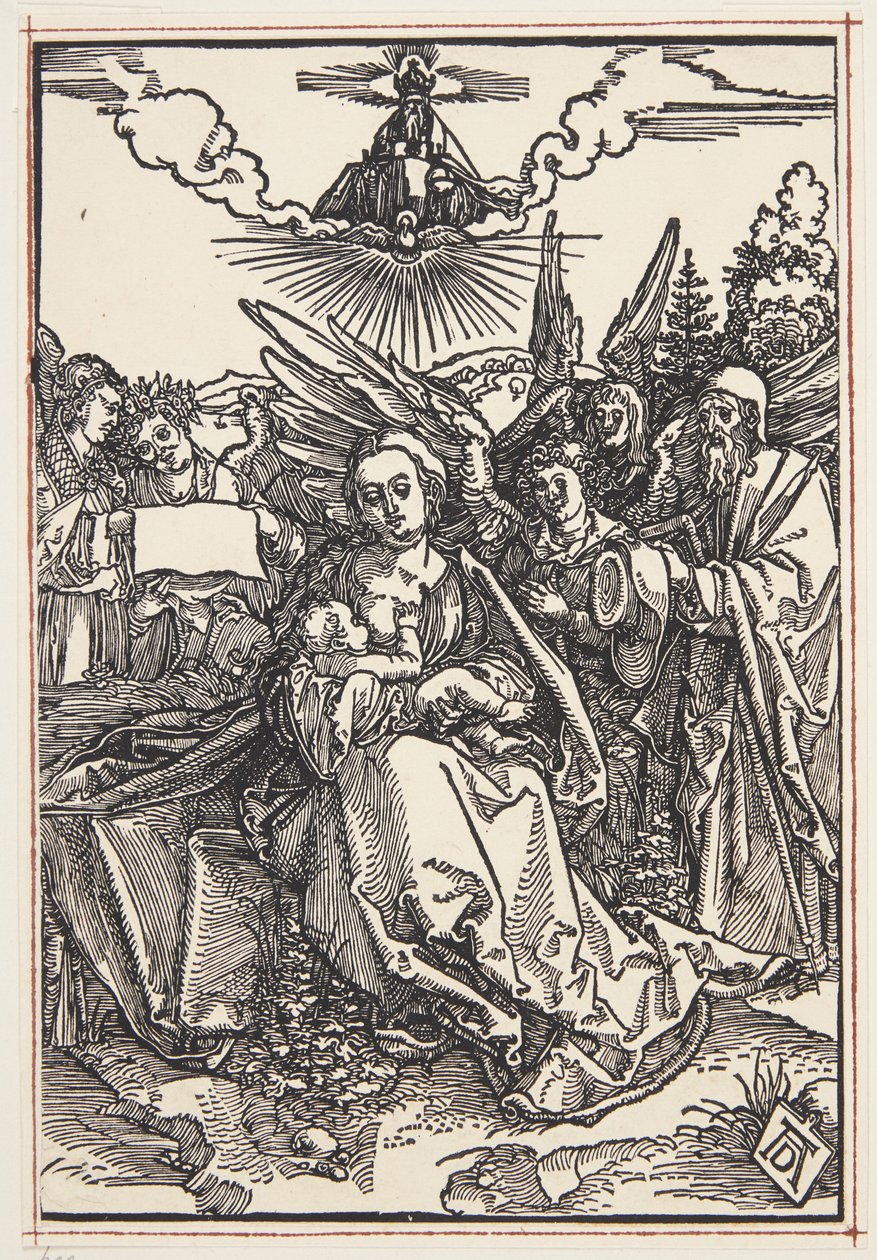 Die Heilige Familie mit fünf Engeln von Albrecht Dürer