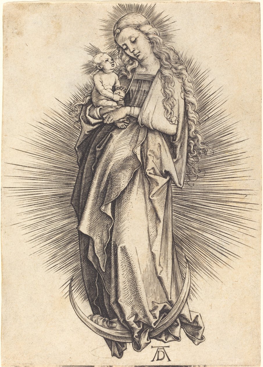 Die Jungfrau auf der Mondsichel von Albrecht Dürer