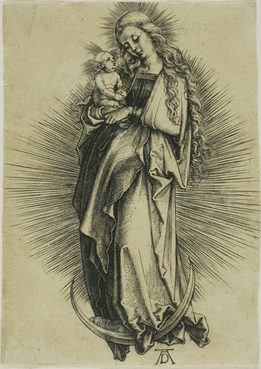Die Jungfrau auf der Mondsichel von Albrecht Dürer