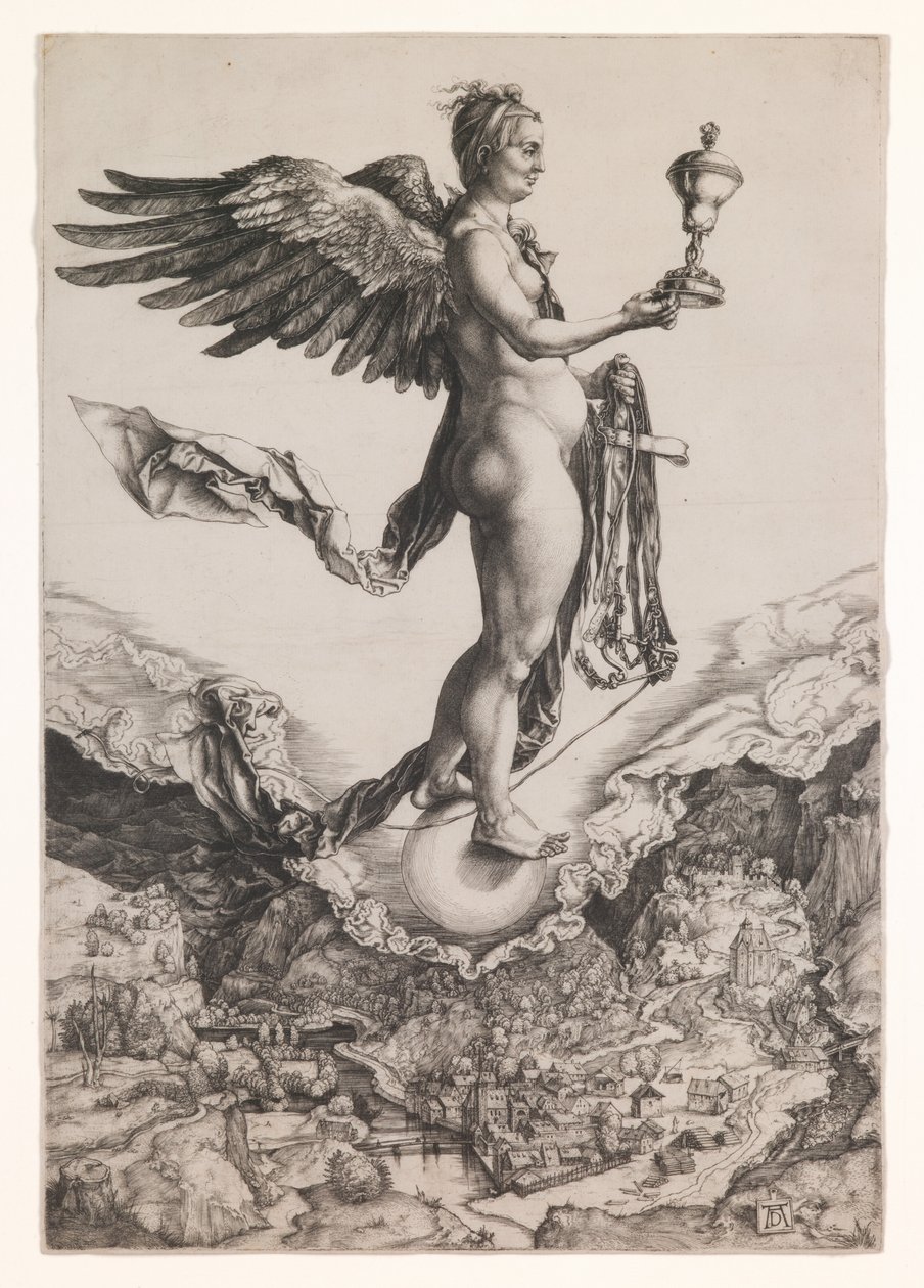 Nemesis (Gravur) von Albrecht Dürer or Duerer