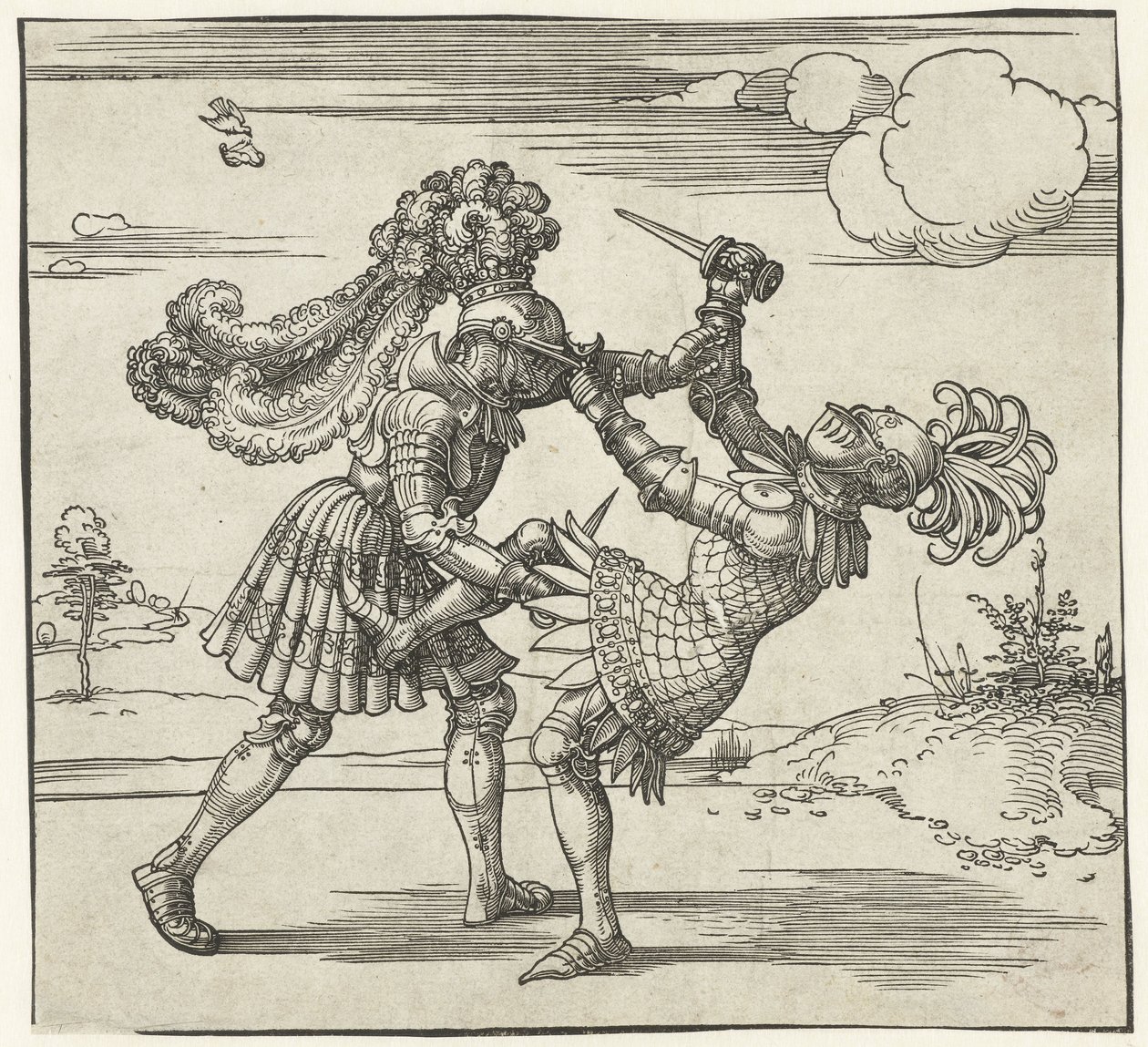 Zwei Ritter im Kampf von Albrecht Dürer or Duerer