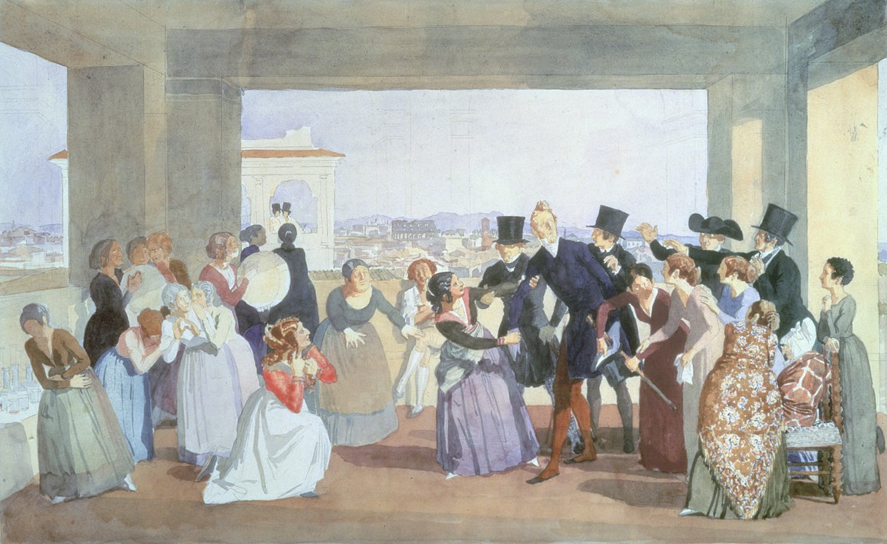 Oktoberfeier in Rom, 1842 von Aleksander Ivanov