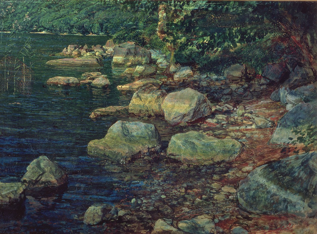 Flusslandschaft in Palazzuolo von Aleksandr Andreevich Ivanov