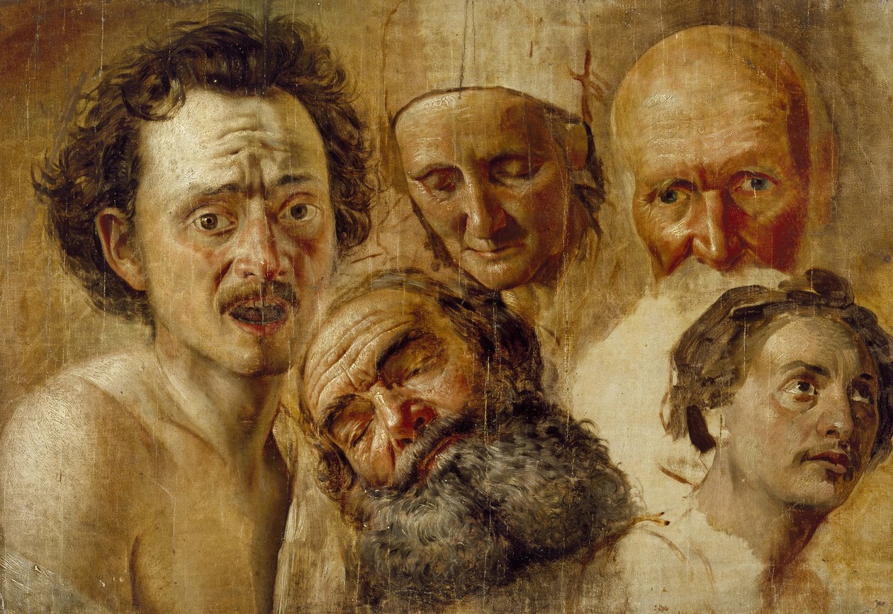 Studie von Köpfen, ca. 1830 von Aleksandr Andreevich Ivanov