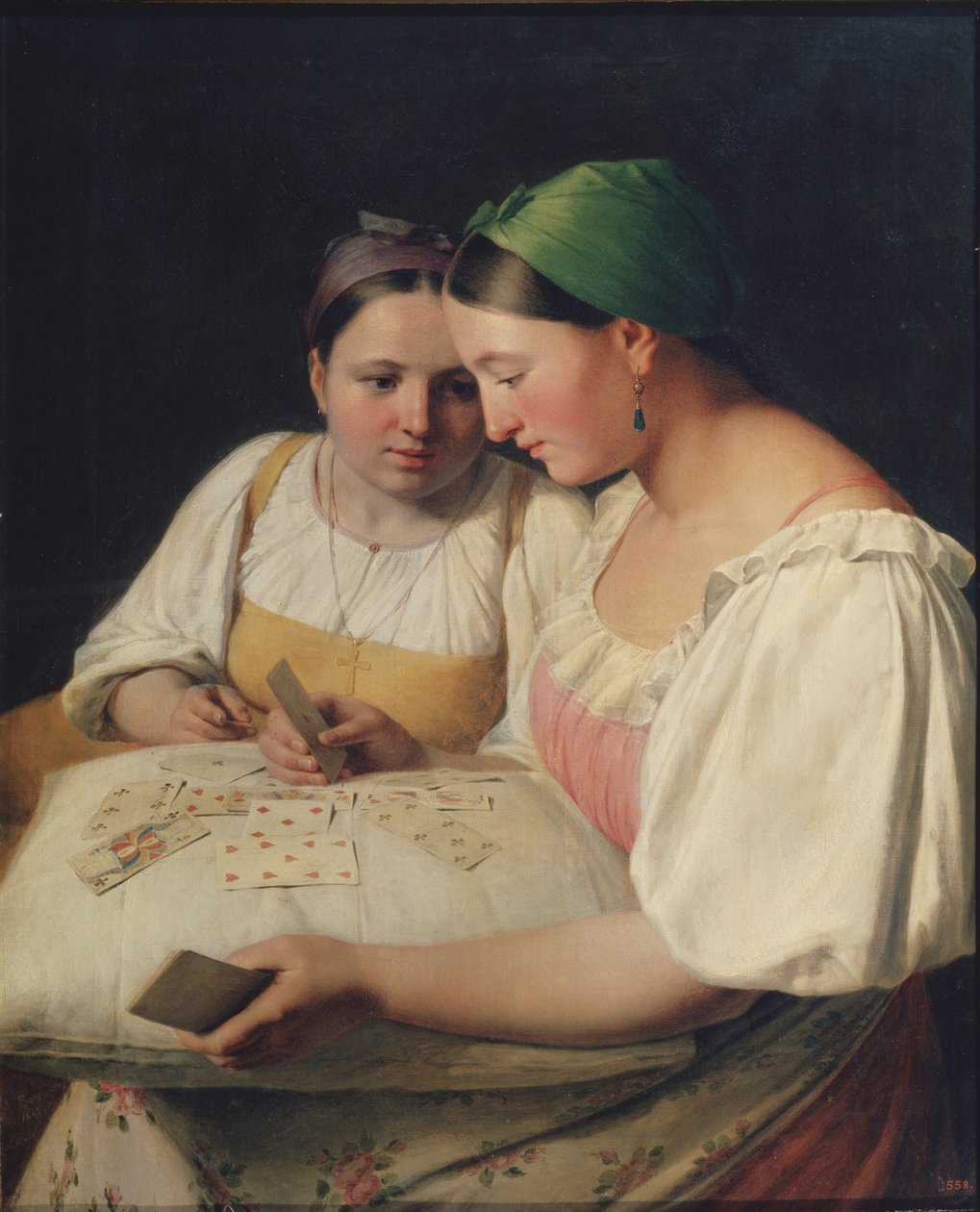 Wahrsagerei, 1842 von Aleksei Gavrilovich Venetsianov