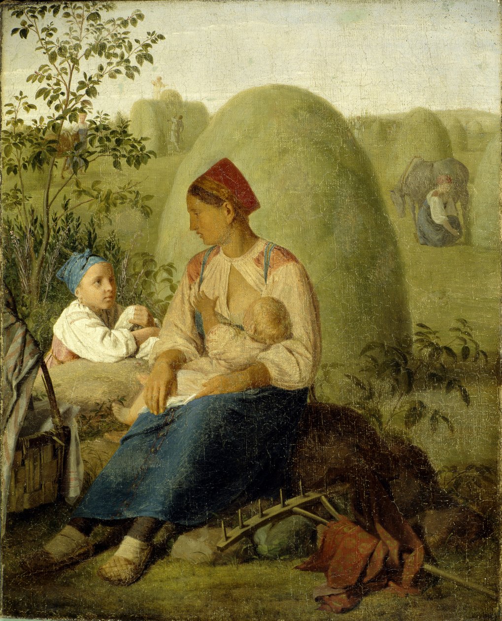 Heuernte, vor 1827 von Aleksei Gavrilovich Venetsianov