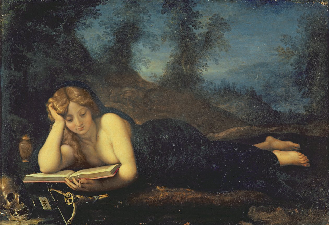 Maria Magdalena in der Wüste von Alessandro Allori