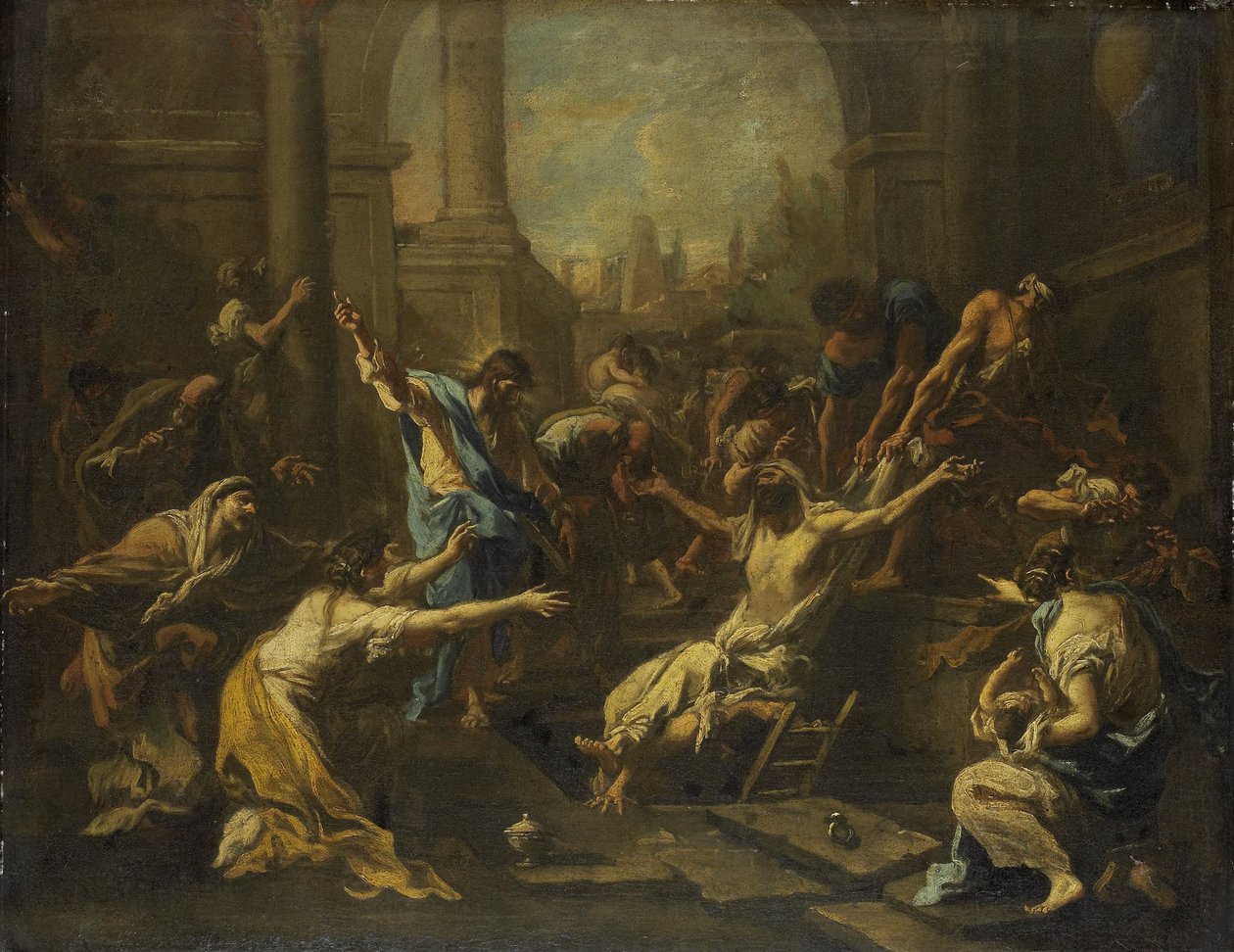 Die Auferweckung des Lazarus von Alessandro Magnasco