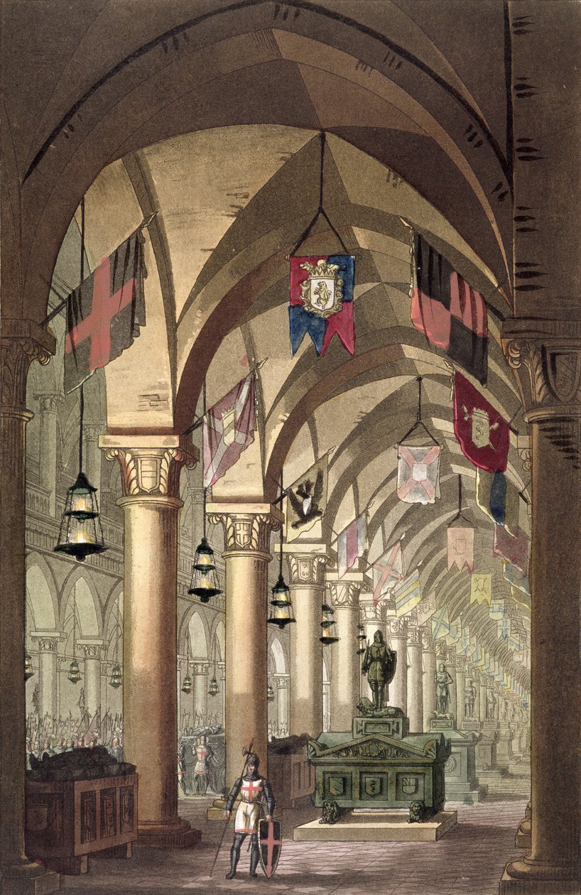 Gräber der Tempelritter, um 1820-39 von Alessandro Sanquirico