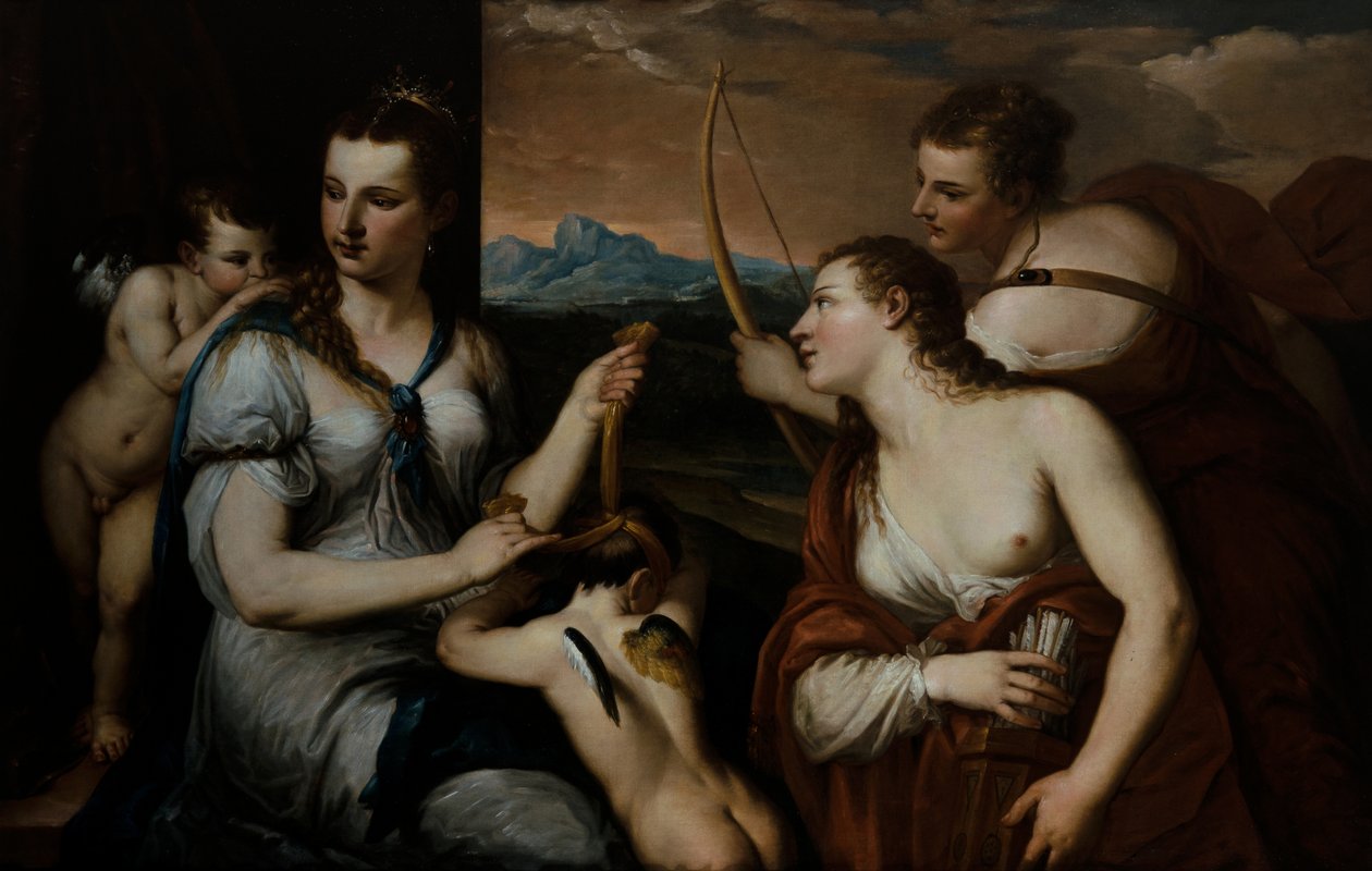 Venus verbindet Amor die Augen von Alessandro (1588 1648) Varotari
