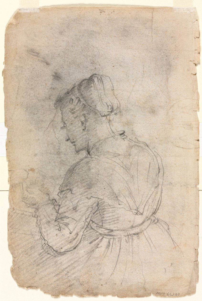 Eine Küchenmagd (verso) von Alessandro Casolani