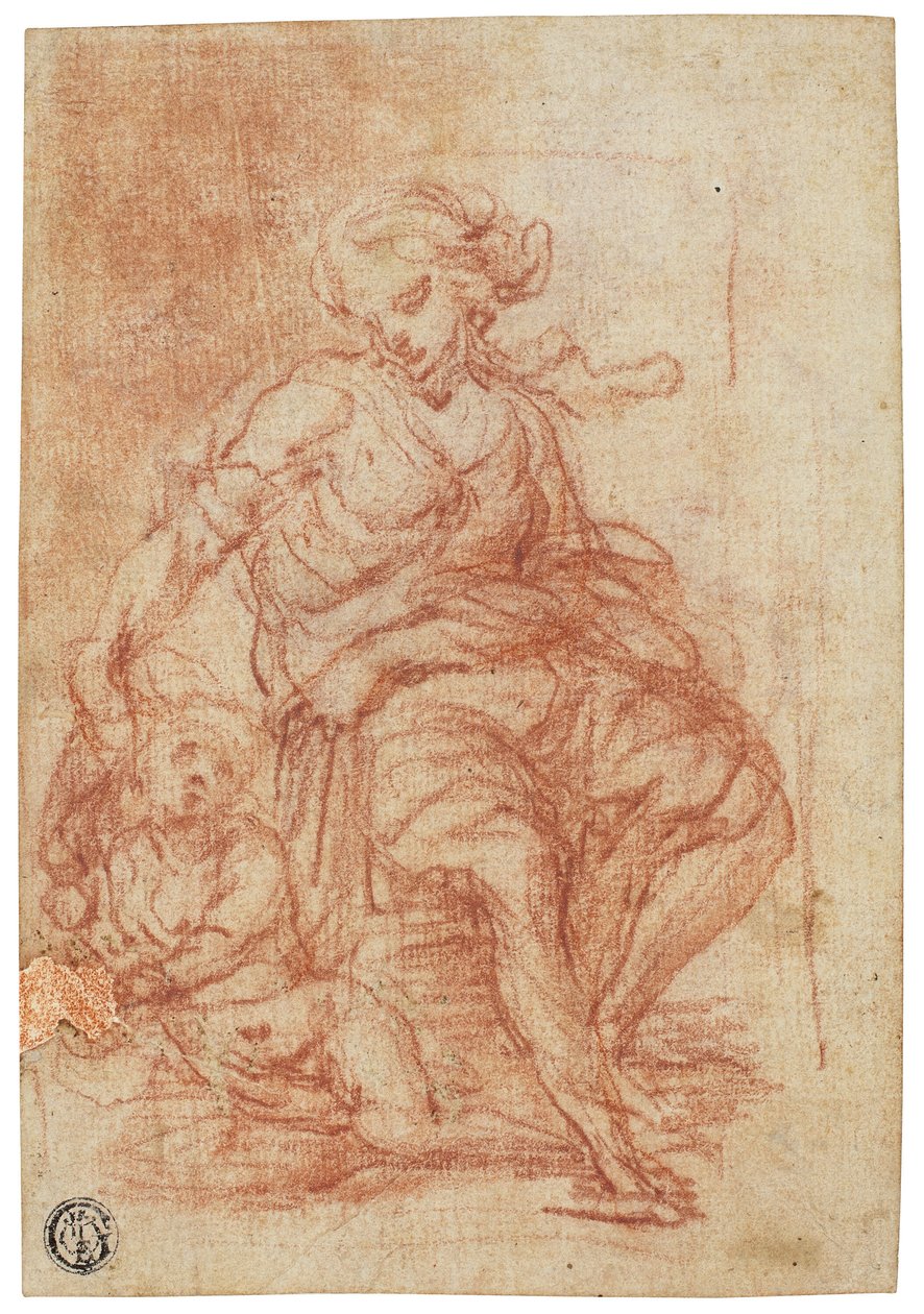 Sitzende Mutter und Kind von Alessandro Casolani