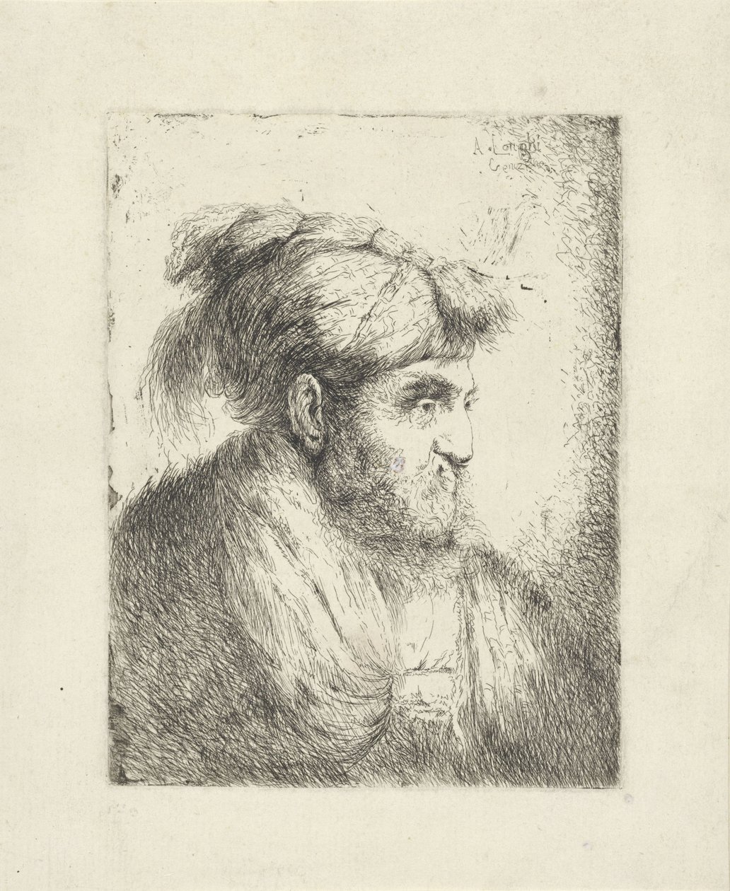 Mann mit Turban von Alessandro Longhi