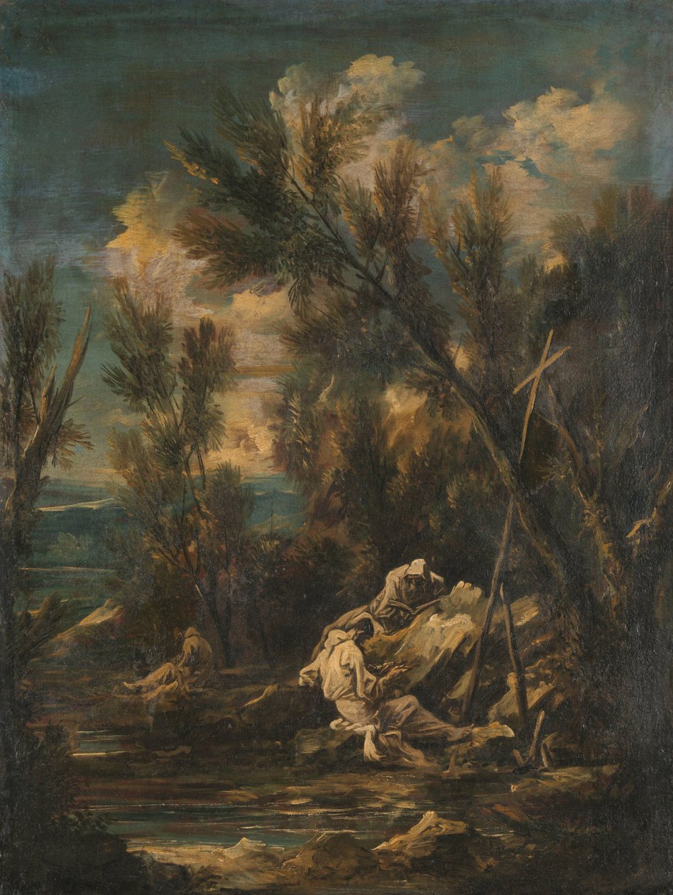 Kartäusermönche in einer Landschaft von Alessandro Magnasco