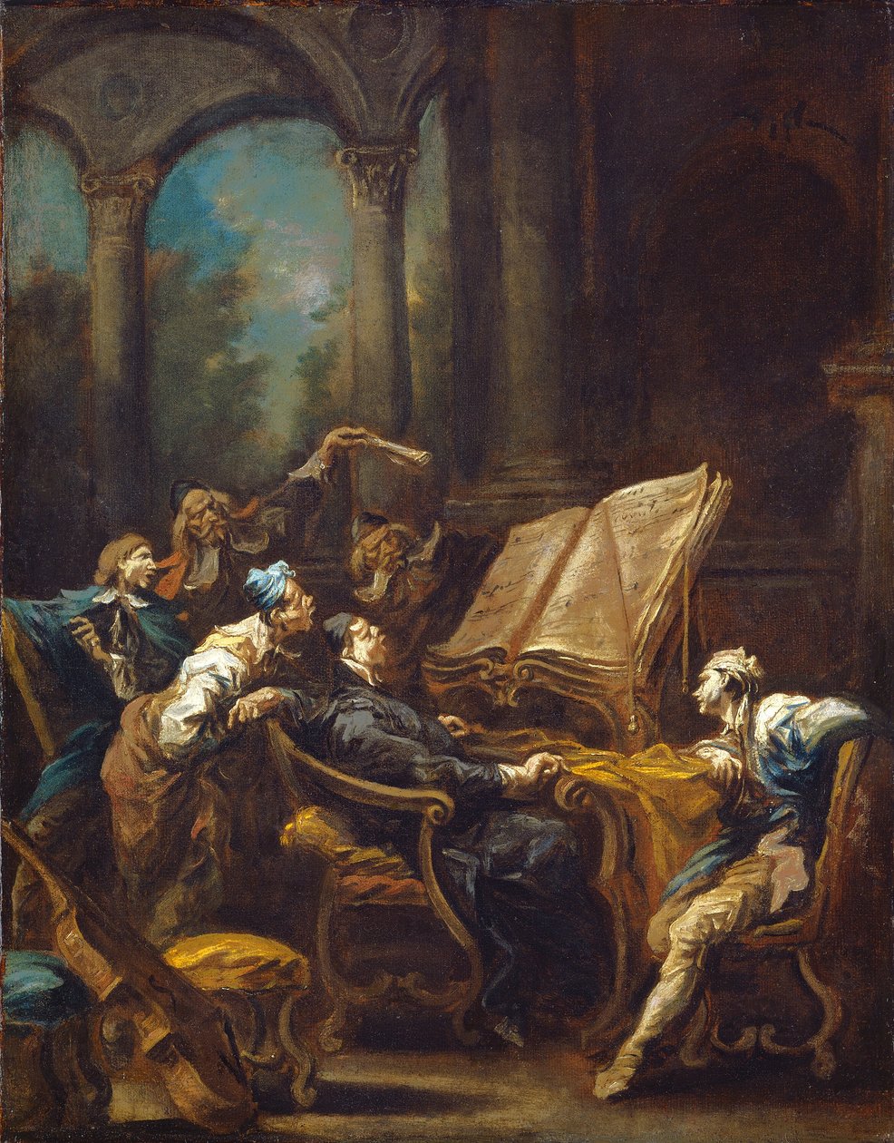 Die Chorsänger von Alessandro Magnasco