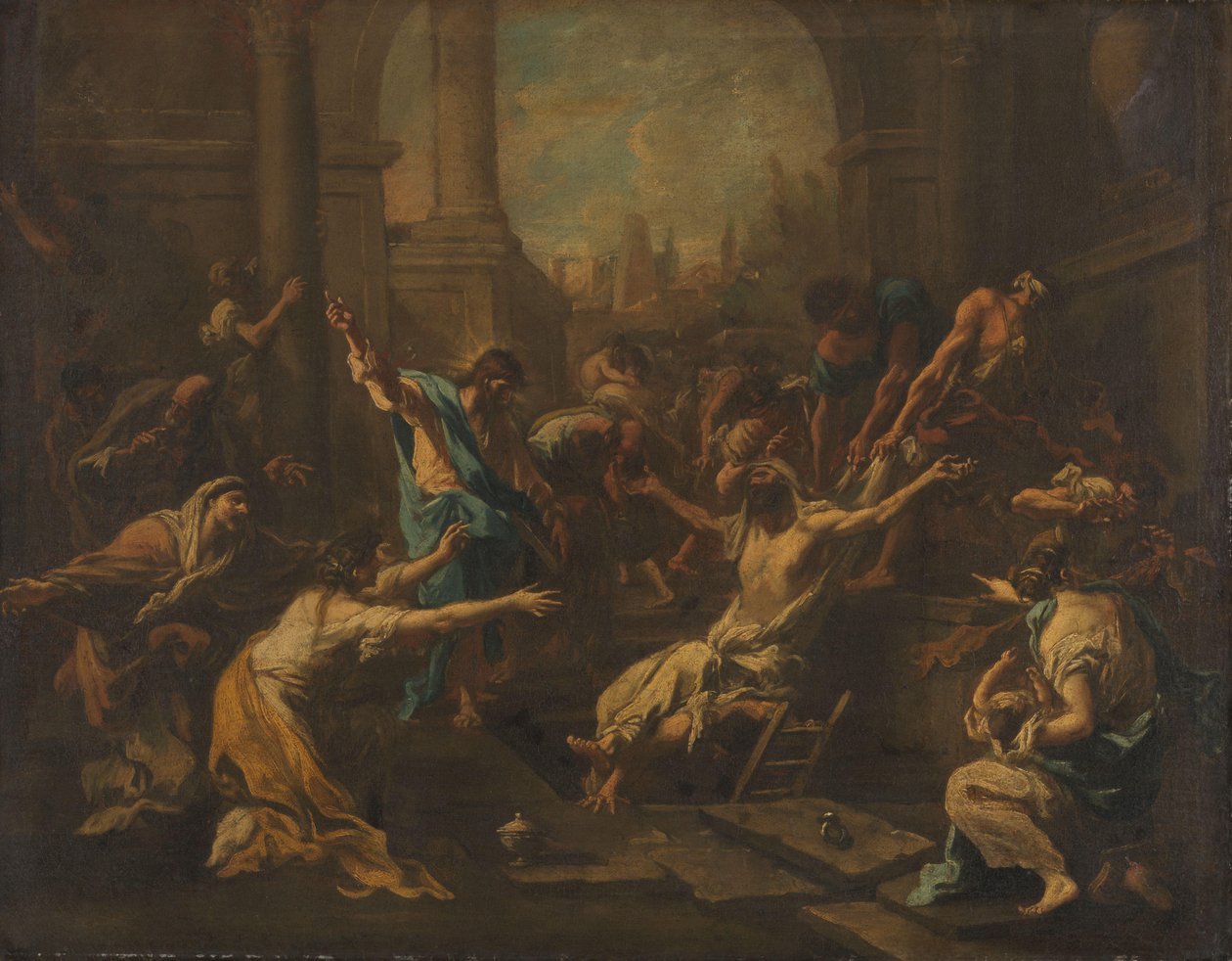 Die Auferweckung des Lazarus von Alessandro Magnasco