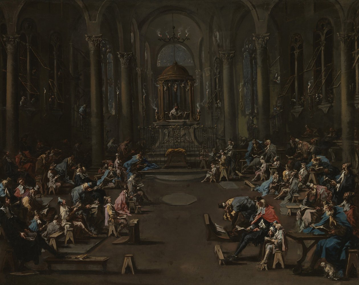 Die Synagoge, 1725-35 von Alessandro Magnasco