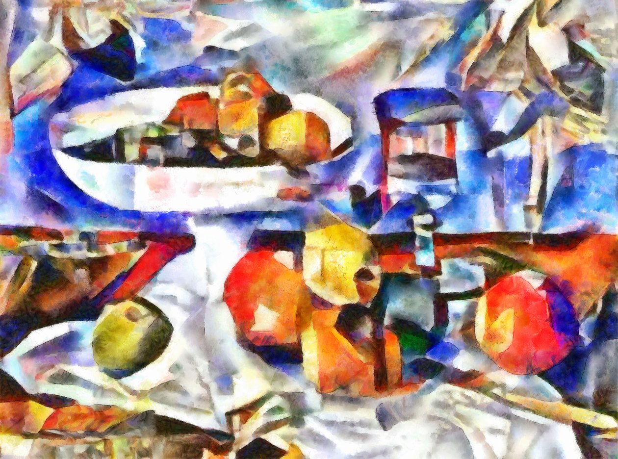 Früchte und Glas von Alex Caminker