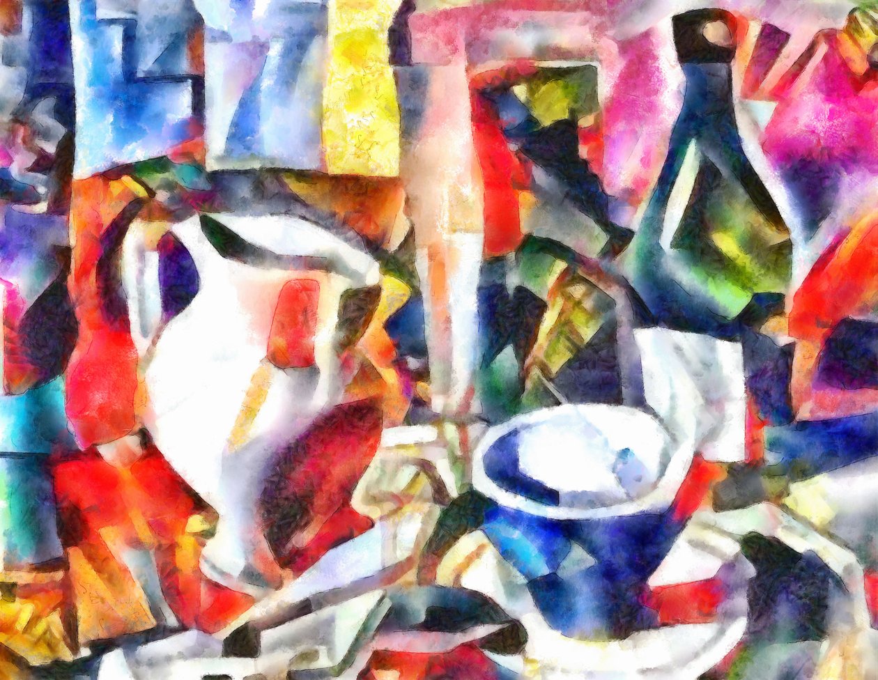 Stillleben mit einer Flasche von Alex Caminker