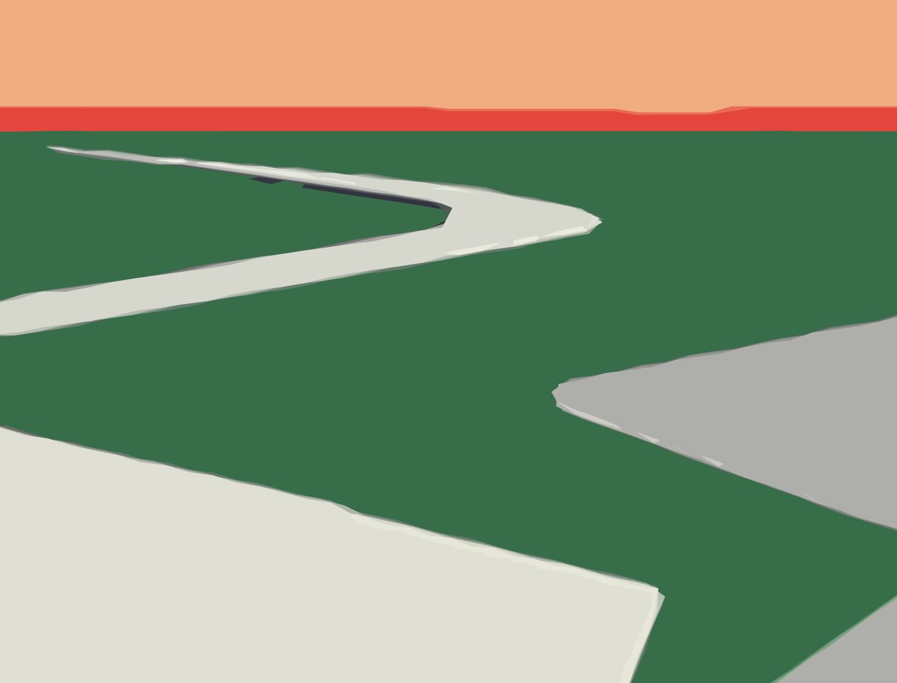 Horizont. Straße, 2016 von Alex Caminker