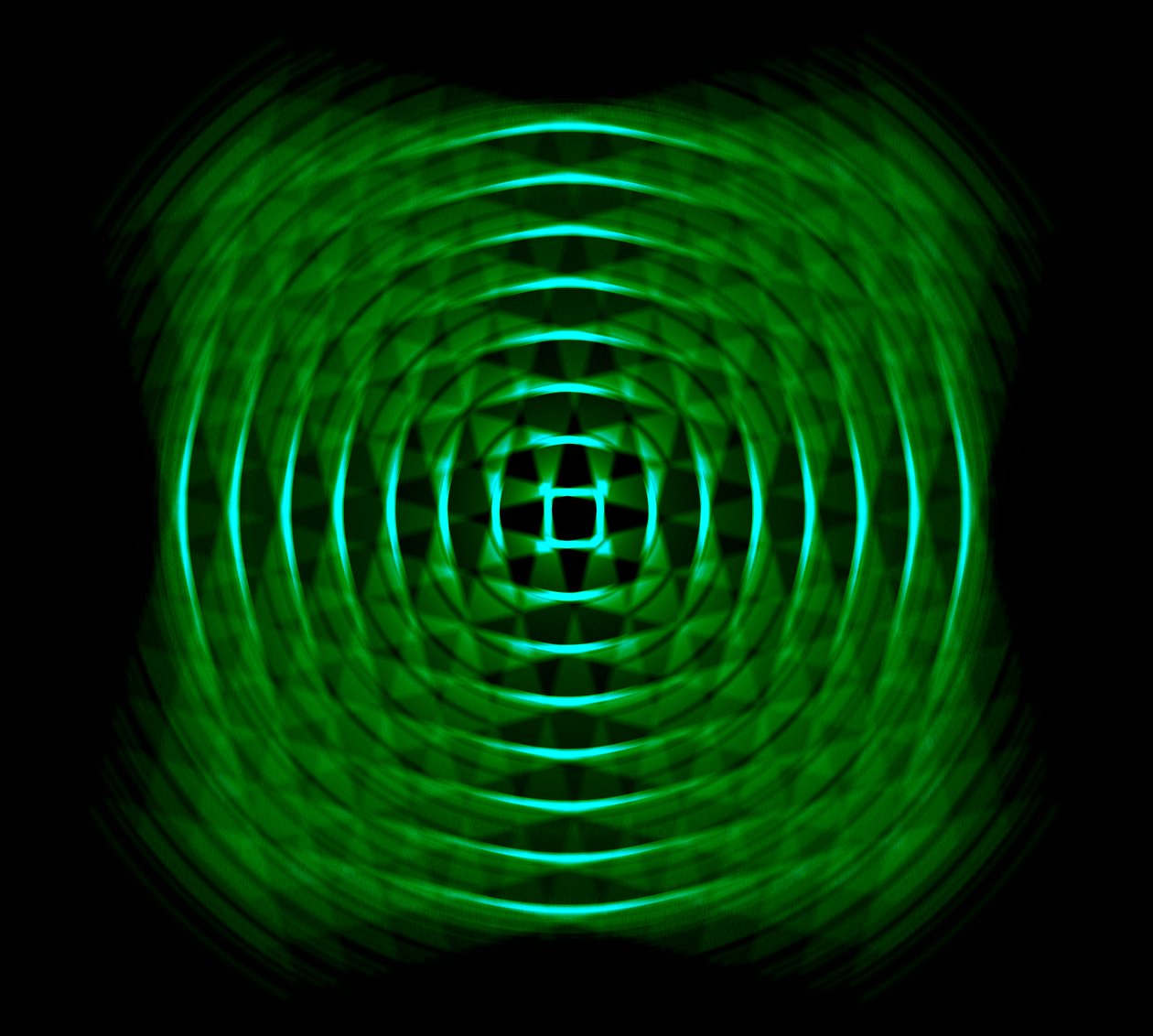Optische Geometrie in Grün von Alex Caminker