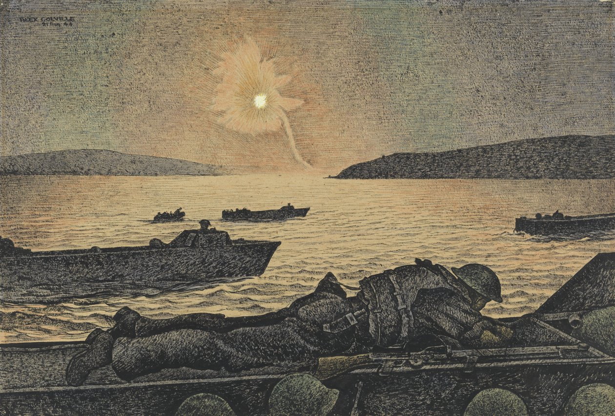 Ein deutscher Leuchtkörper steigt auf von Alex Colville