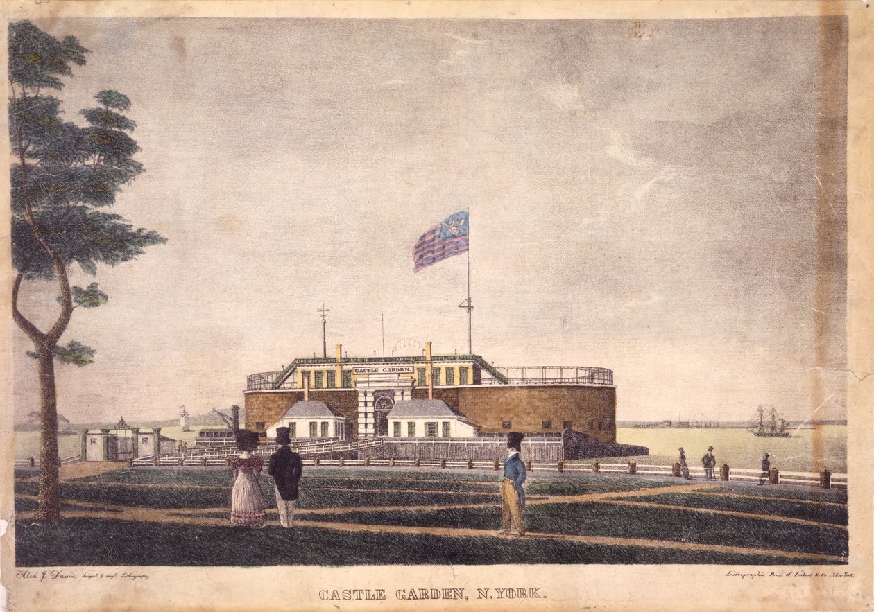 Castle Garden, New York, ca. 1825-1835 von Alexander Jackson Davis