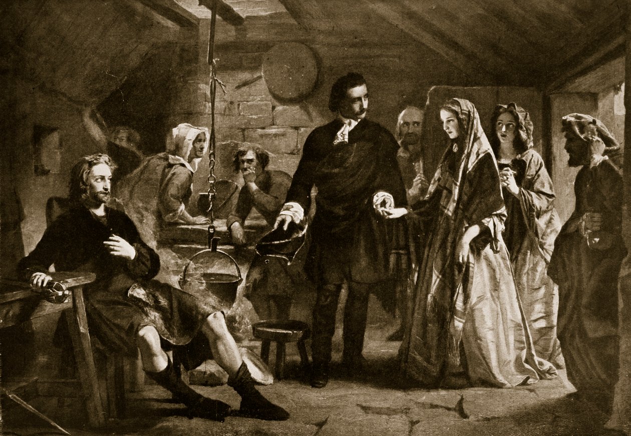 Flora MacDonalds Einführung bei Prinz Charlie, Illustration aus 