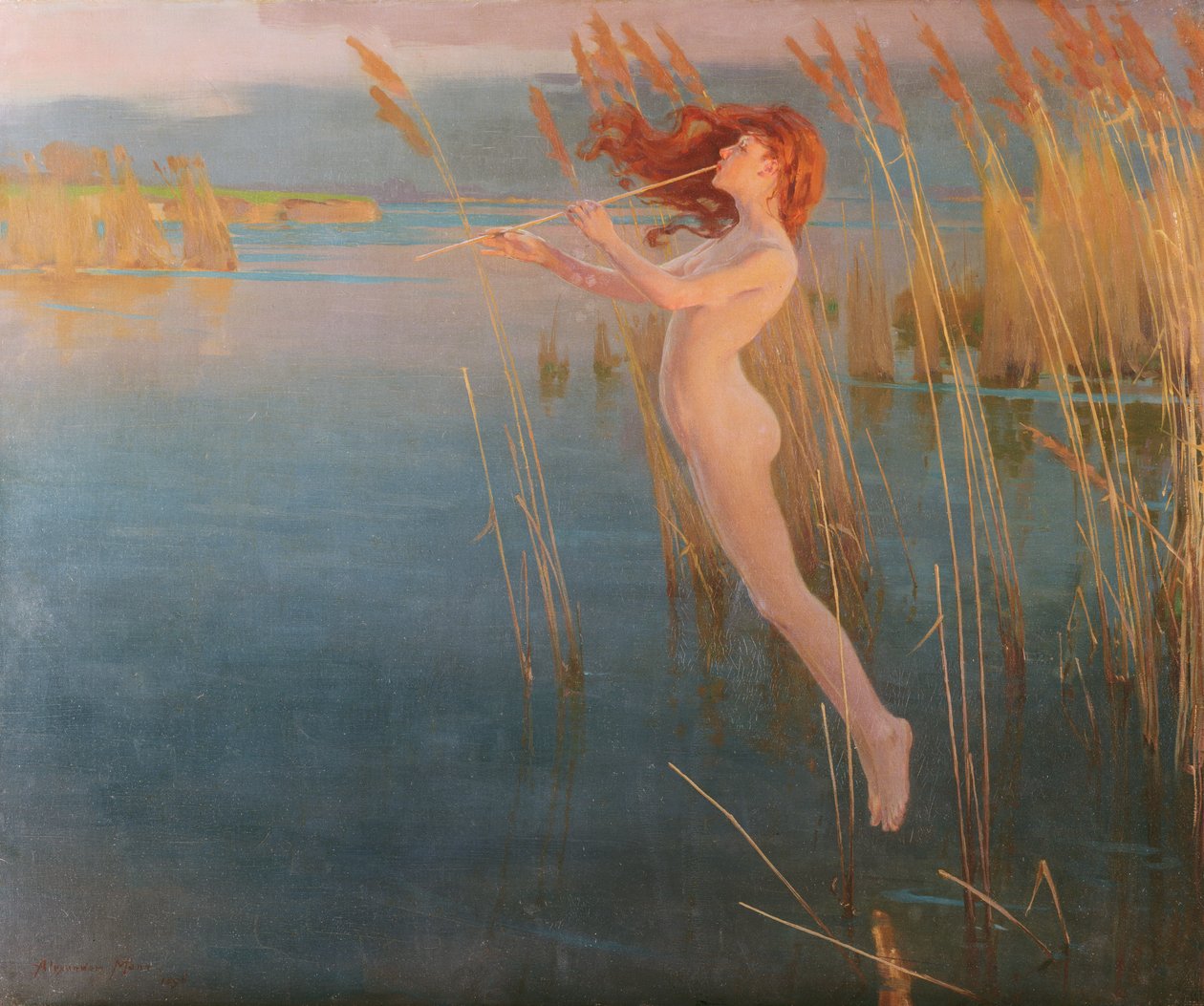 Der lange Schrei der Schilfrohre am Abend, 1896 von Alexander Mann
