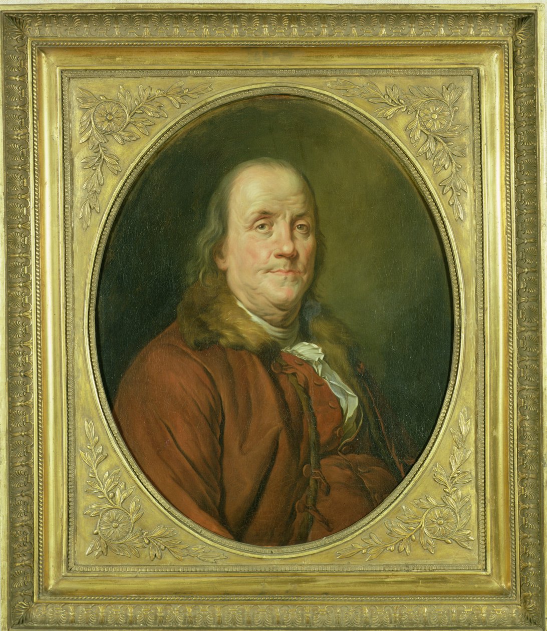 Porträt von Benjamin Franklin, nach einem Porträt von Joseph Siffrede-Duplessis (1725-1802) ca. 1780-90 von Alexander Roslin
