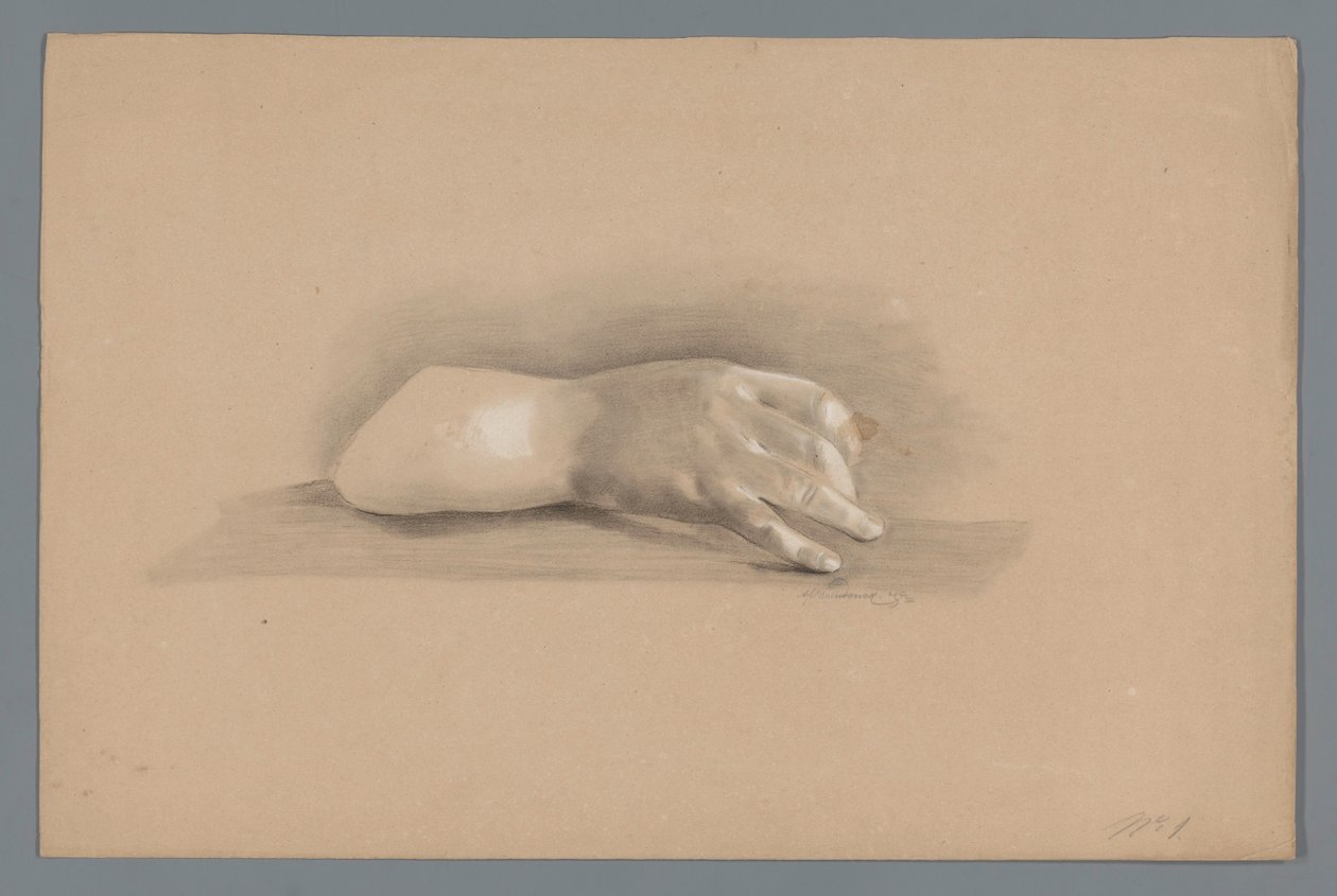 Gipsmodell einer Hand von Alexander Cranendoncq