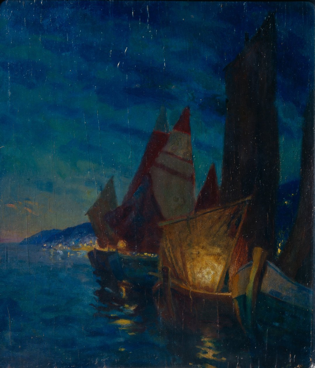 Segel bei Nacht von Alexander Fyodorovich Gaush