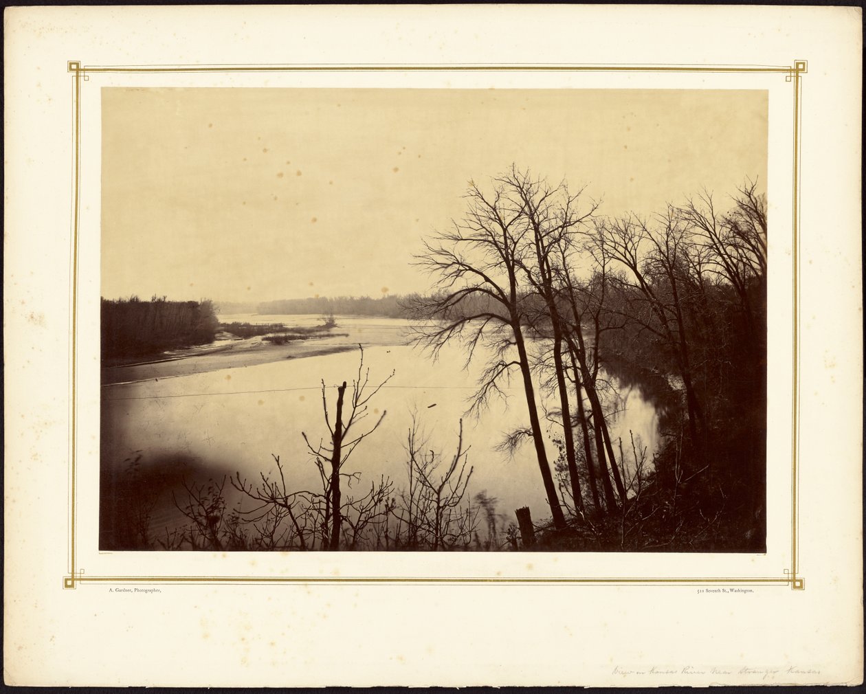 Ansicht am Kansas River in der Nähe von Stranger, Kansas von Alexander Gardner
