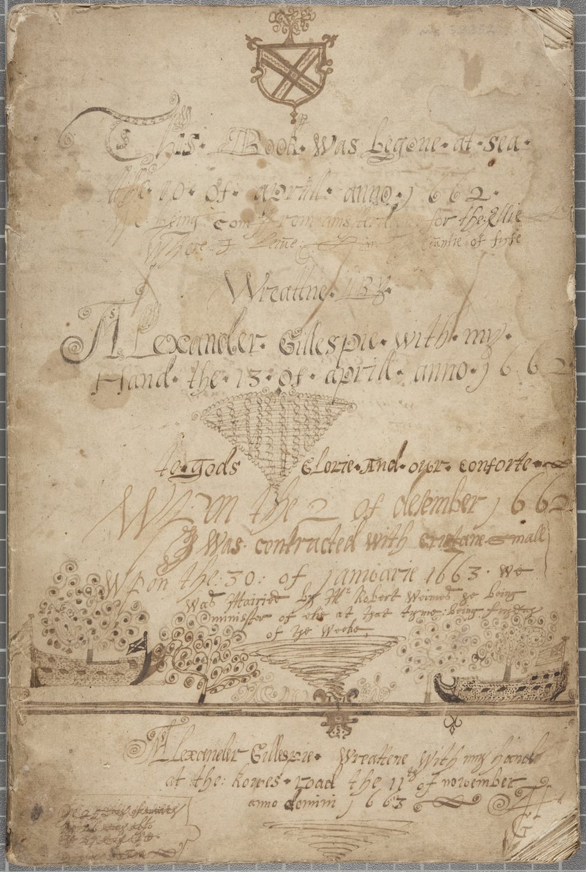 Tagebuch von Alexander Gillespie, 1662-85 von Alexander Gillespie