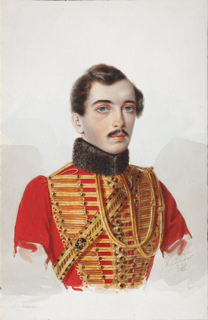 Porträt von N.V. Novoskoltsev, 1839 von Alexander Ivanovich Klünder