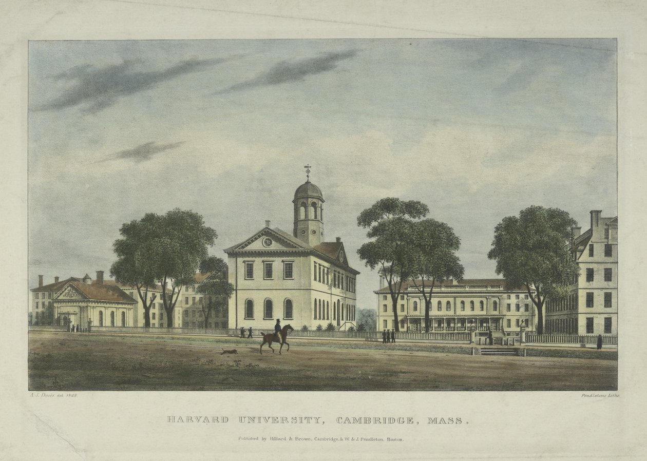 Harvard University, Cambridge, Mass., 1828 von Alexander Jackson Davis